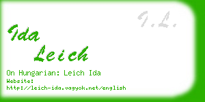 ida leich business card